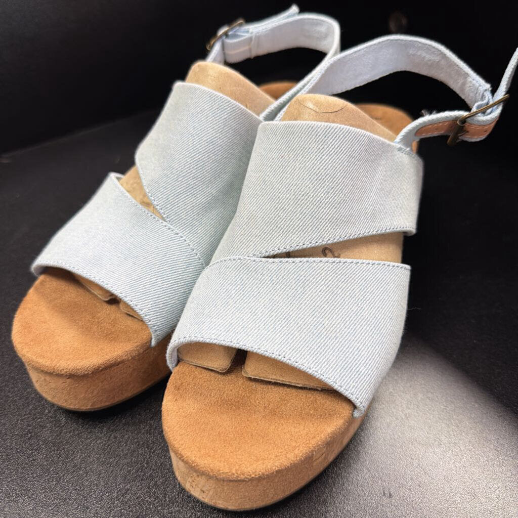 8.5 Toms Denim Claudine Platform Sandal