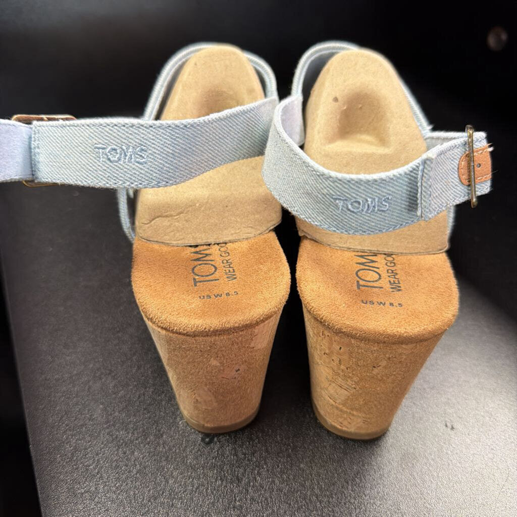 8.5 Toms Denim Claudine Platform Sandal