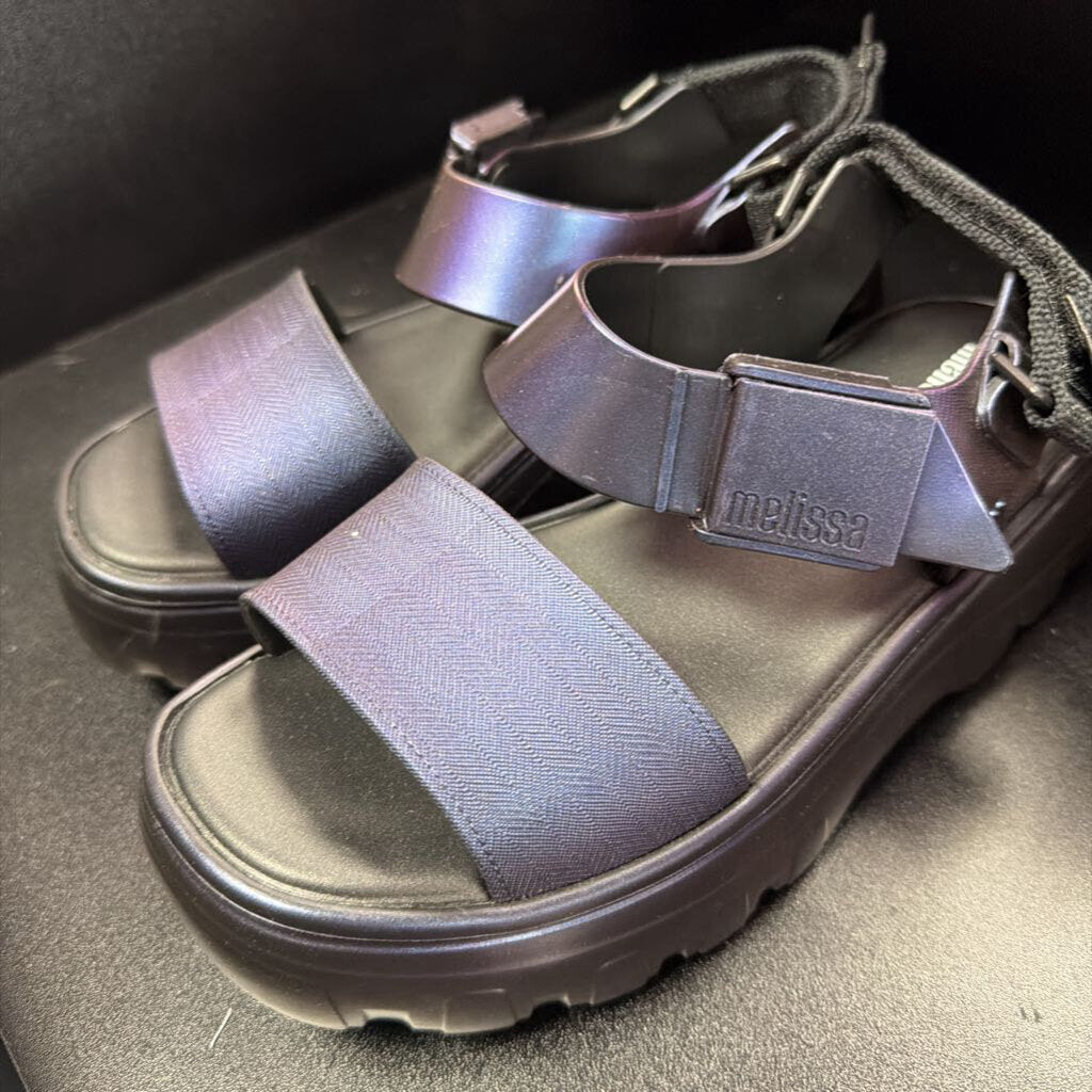 6 Melissa Kick Off Platform Sandal Chameleon Purple