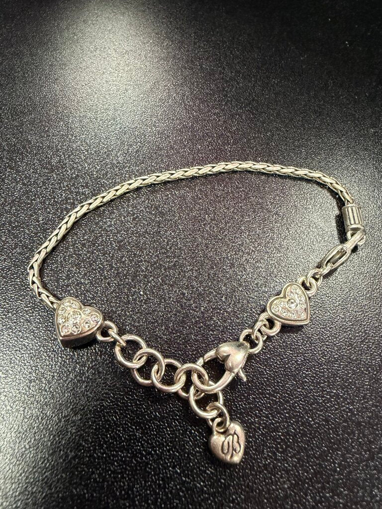Brighton CZ Pave Hearts Bracelet