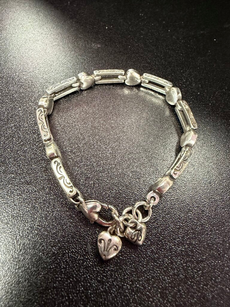 Brighton Heart Etched Link Bracelet