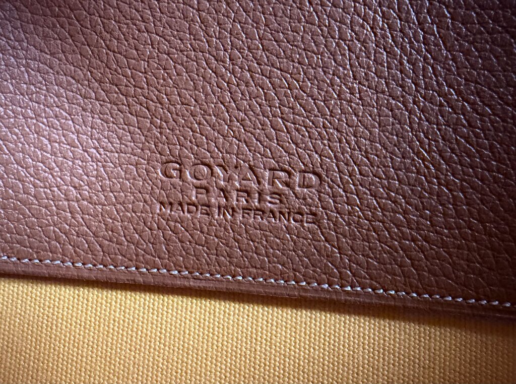 Goyard Marquage Senat MM Pouch Limited Edition Custom Hand Painted Monkey Design and Signature Goyardine Canvas