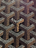 Goyard Marquage Senat MM Pouch Limited Edition Custom Hand Painted Monkey Design and Signature Goyardine Canvas
