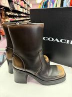 6.5 Coach Loved Leather Scuplt C Bootie Fits Like 7