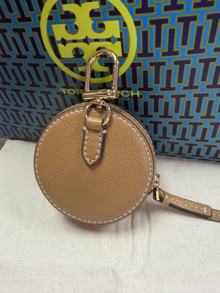Tory Burch Thea Coin Pouch Tan Pebbled Leather