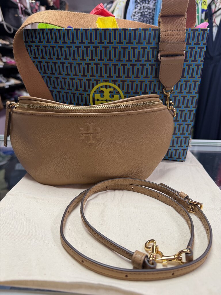 Tory Burch Thea Belt Bag 2 straps Pebbled Leather