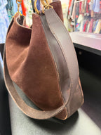 Gucci Two-Way Bamboo Suede Leather Hobo