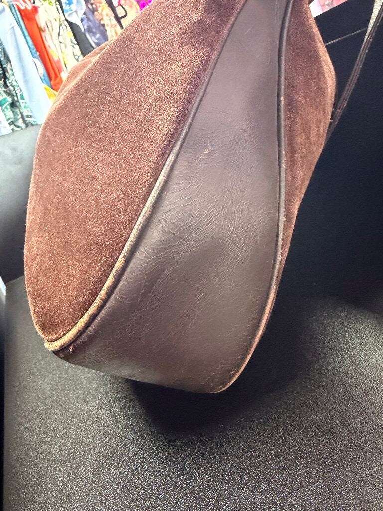 Gucci Two-Way Bamboo Suede Leather Hobo
