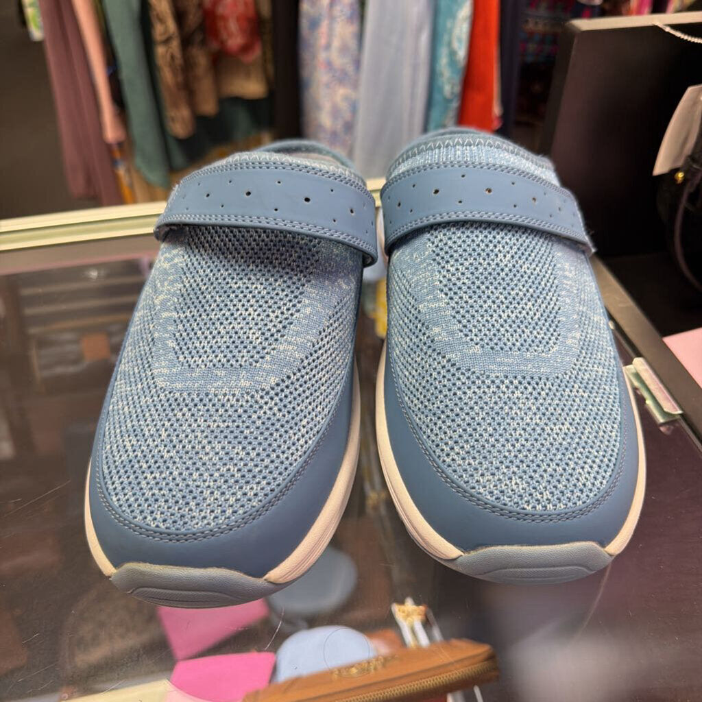 11 OrthoFeet Iris Shoes 72022 Women 11B Blue Slip On Mules Adjustable Strap 1594