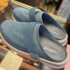 11 OrthoFeet Iris Shoes 72022 Women 11B Blue Slip On Mules Adjustable Strap 1594