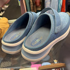 11 OrthoFeet Iris Shoes 72022 Women 11B Blue Slip On Mules Adjustable Strap 1594