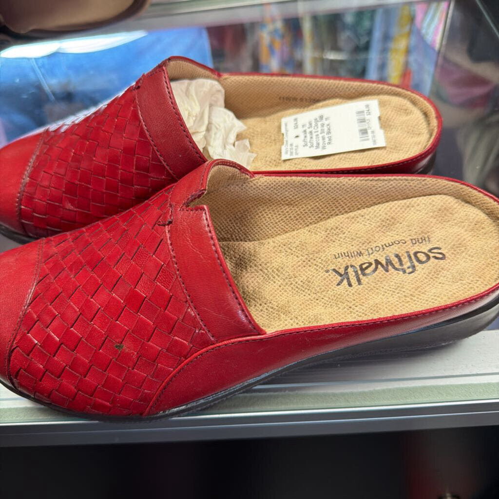 11 Softwalk San Marcos II Clogs Woven Strap NIB