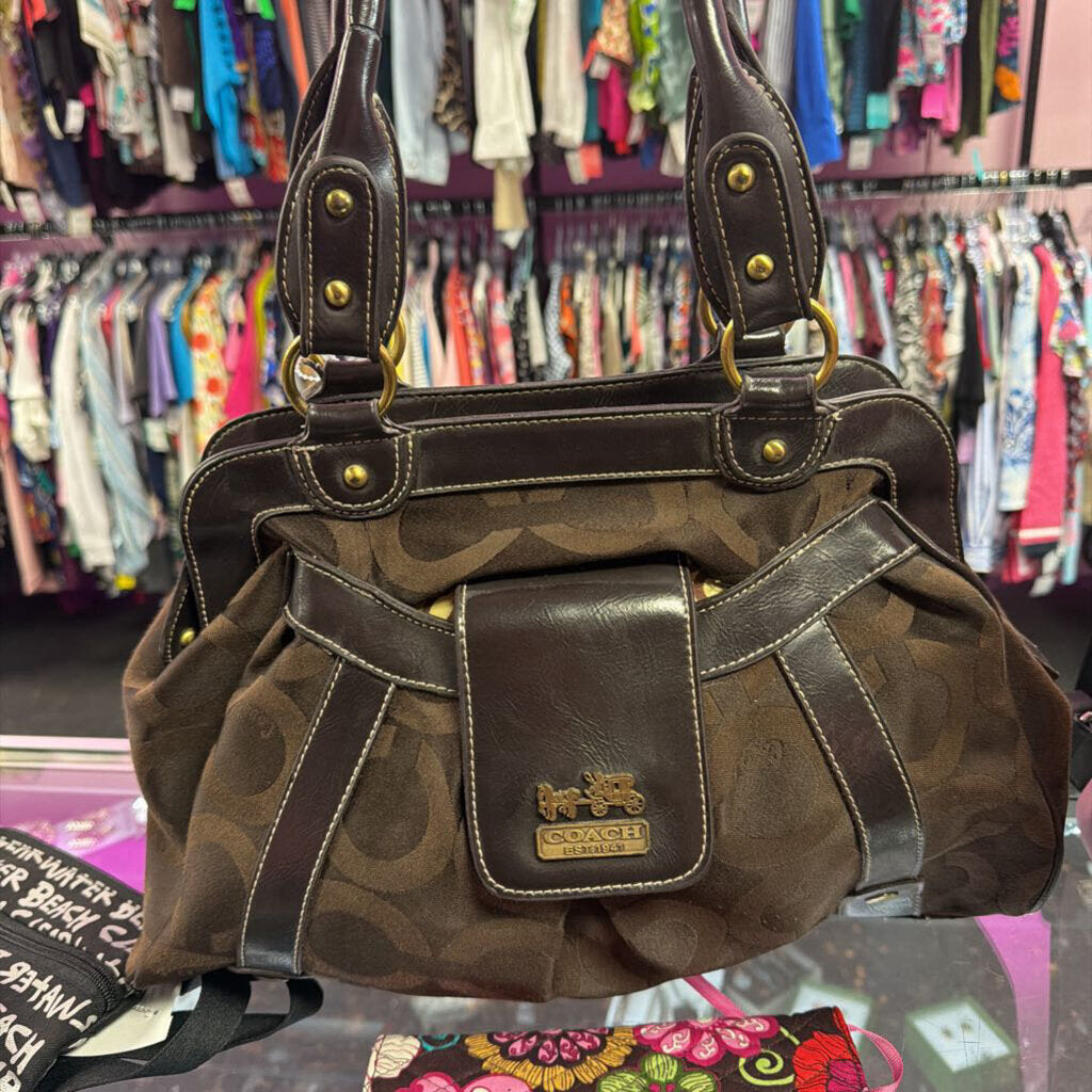 Coach VTG Signature Mono Structured Opening Hobo