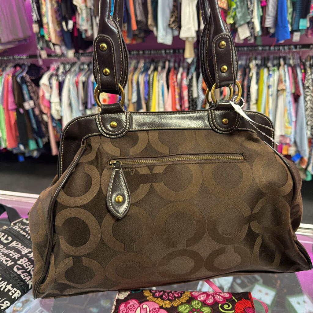 Coach VTG Signature Mono Structured Opening Hobo