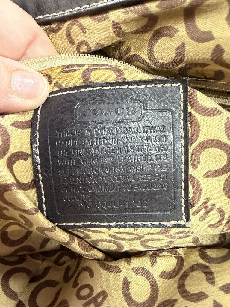 Coach VTG Signature Mono Structured Opening Hobo