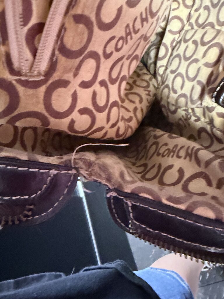 Coach VTG Signature Mono Structured Opening Hobo