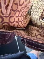 Coach VTG Signature Mono Structured Opening Hobo