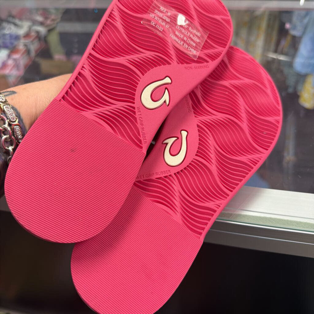 7 OluKai Aka Flip Flops Double Strap Knot Detail