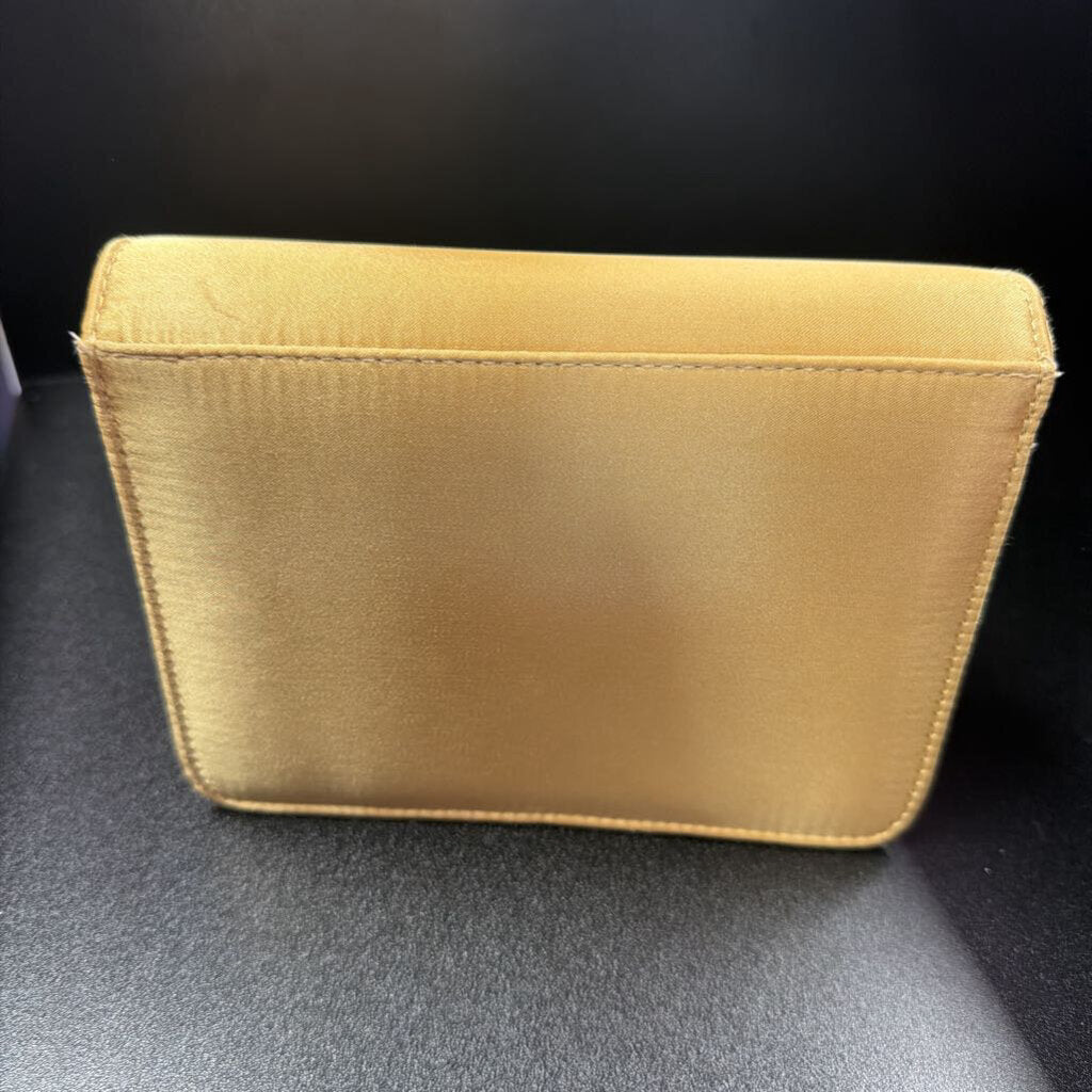 Unknown Gold Satin Woven knot Evening Bag