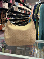 Coach Zip Shoulder Bag Signature Jacquard