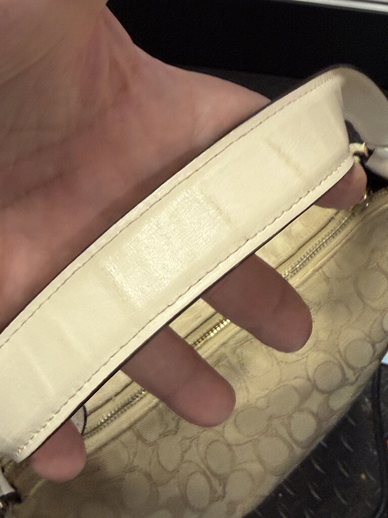 Coach Zip Shoulder Bag Signature Jacquard