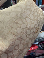 Coach Zip Shoulder Bag Signature Jacquard