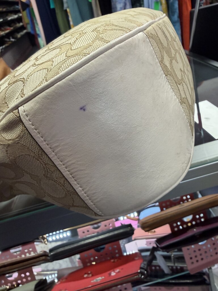 Coach Zip Shoulder Bag Signature Jacquard