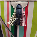 Crown & Ivy Striped Tassel Detail Tote