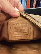 Coach Gallery Pouch Signature Canvas Zipper Accent