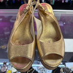 7 Michael Kors Cork Gold Wedge Sling Back