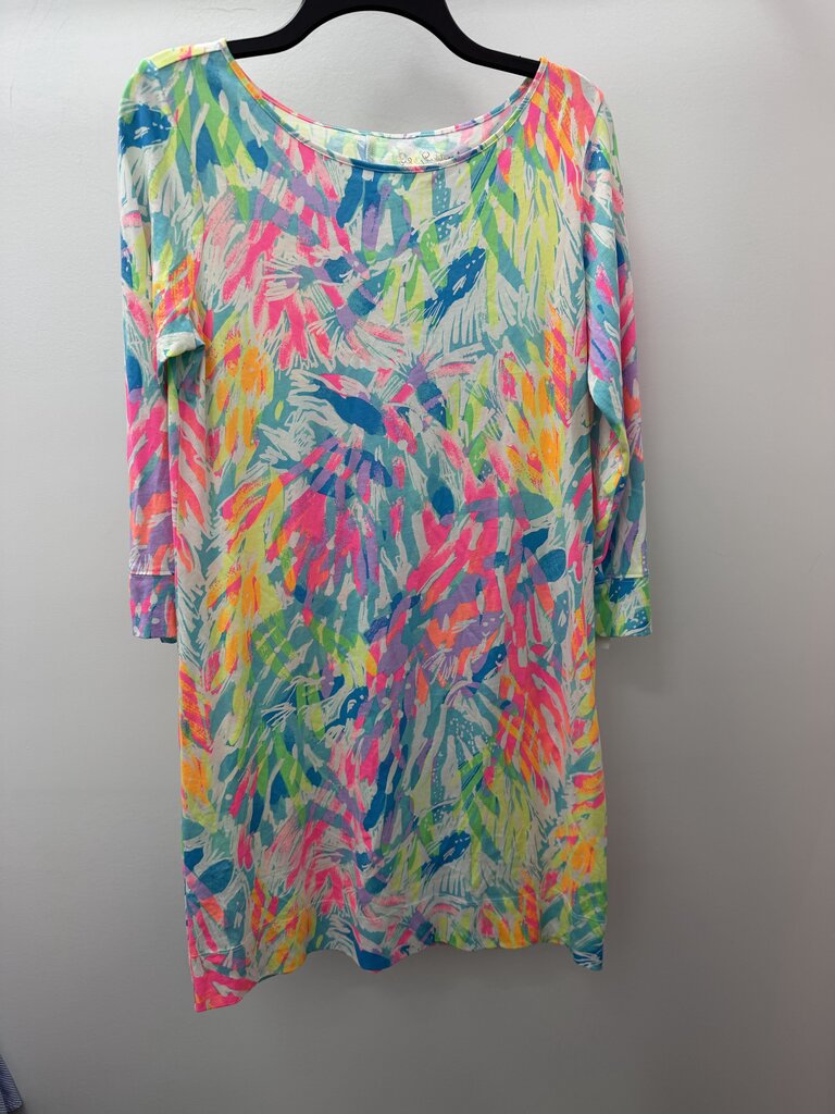 MD Lilly Pulitzer 3/4 Sleeve Vibrant Marlowe Dress In Sparkling Sands Print