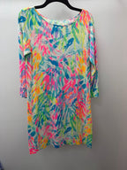 MD Lilly Pulitzer 3/4 Sleeve Vibrant Marlowe Dress In Sparkling Sands Print