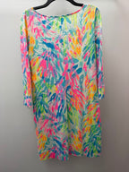 MD Lilly Pulitzer 3/4 Sleeve Vibrant Marlowe Dress In Sparkling Sands Print