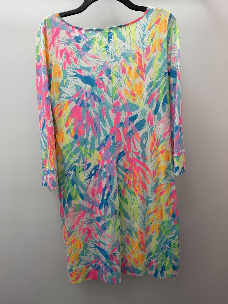 MD Lilly Pulitzer 3/4 Sleeve Vibrant Marlowe Dress In Sparkling Sands Print