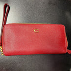 Coach Continental Wallet Crossgrain Leather w/ Strap