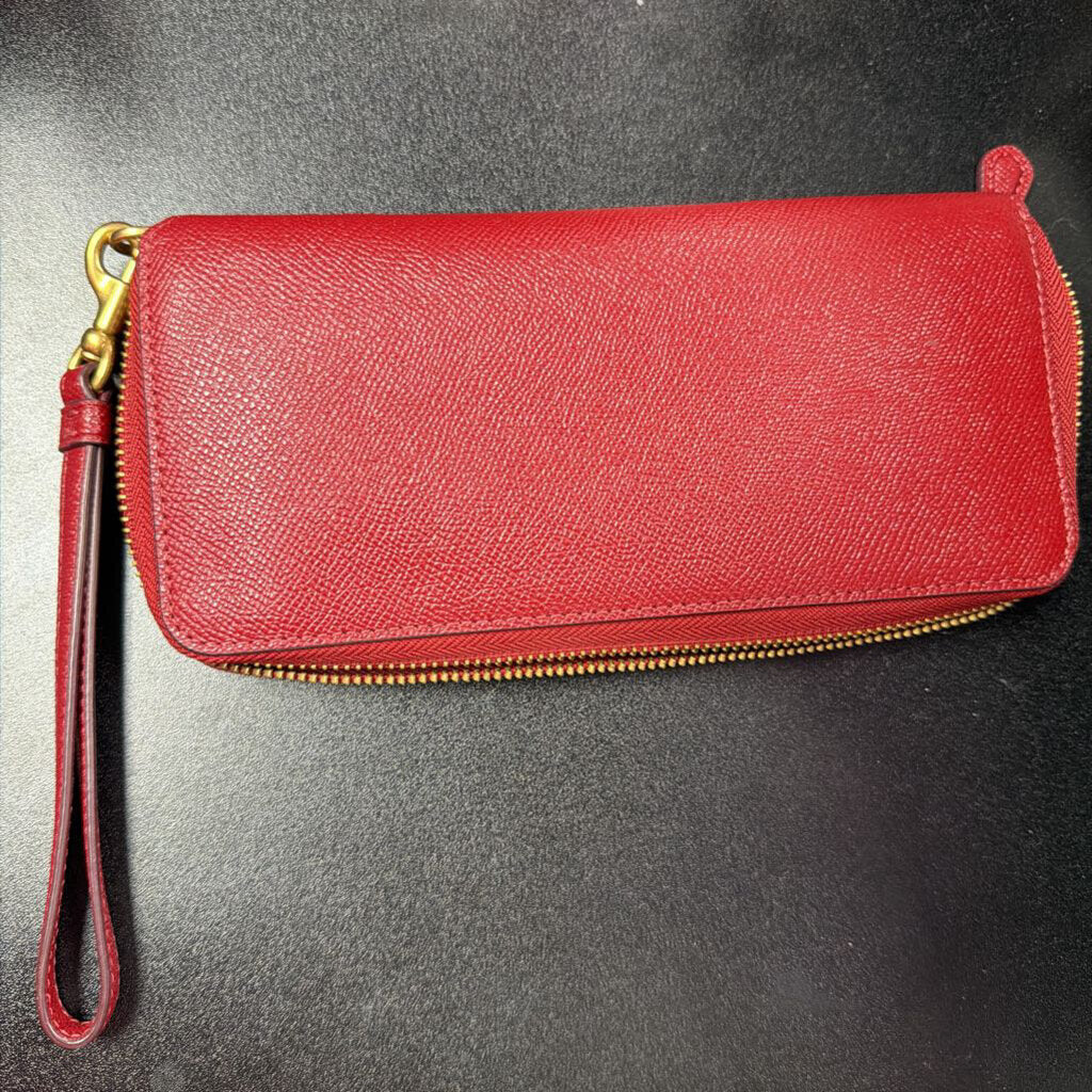 Coach Continental Wallet Crossgrain Leather w/ Strap
