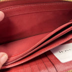 Coach Continental Wallet Crossgrain Leather w/ Strap