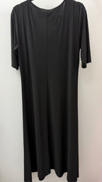 XL/14 S/S V Neck Solid Slinky Maxi