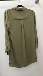 SM L/S BF Solid Shirt Dress