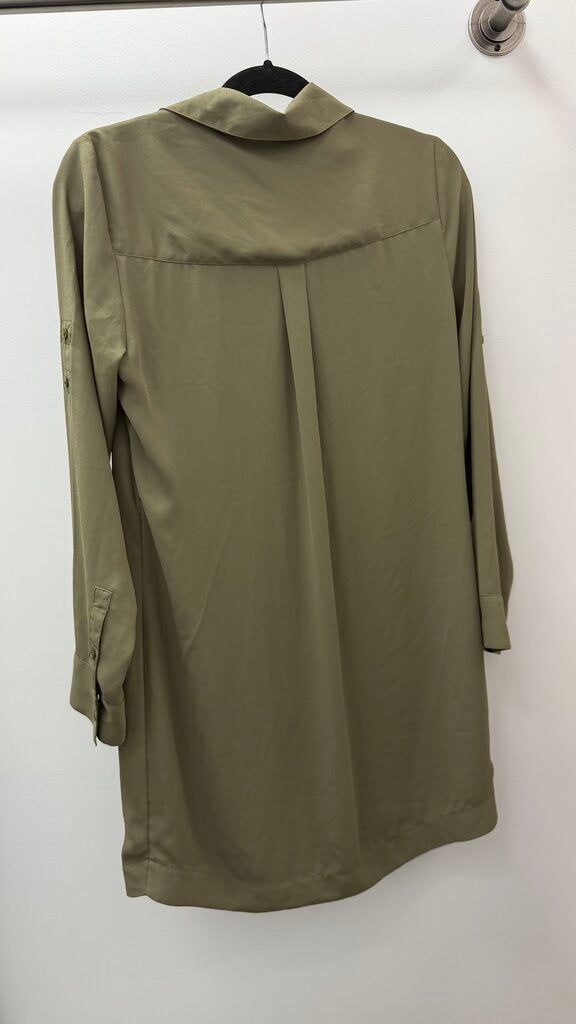 SM L/S BF Solid Shirt Dress