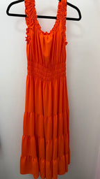 LG Ruffled Tank Solid Tiered Maxi Dress NWT