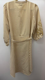 XL/14 L/S BF Priest Collar Striped Embroidery Detail Shirt Dress
