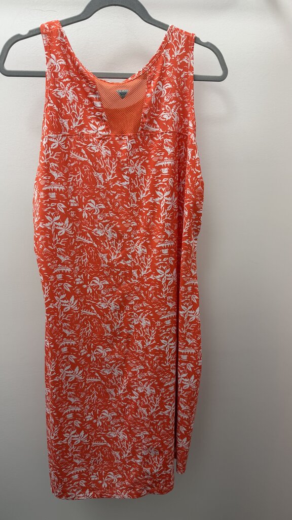 XXL-22/24 Tropical Patterned Floral Mesh Tank Dress