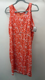 XXL-22/24 Tropical Patterned Floral Mesh Tank Dress
