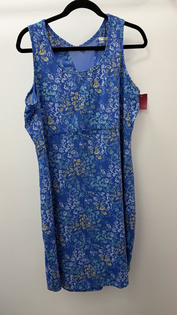 XXL-22/24 Tropical Patterned Floral Mesh Tank Dress