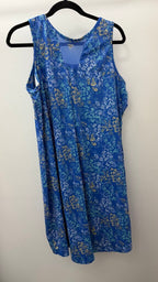 XXL-22/24 Tropical Patterned Floral Mesh Tank Dress