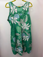 XXL-22/24 Tropical Patterned Floral Mesh Tank Dress