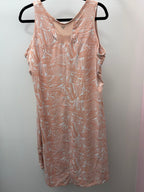 XXL-22/24 Tropical Patterned Floral Mesh Tank Dress
