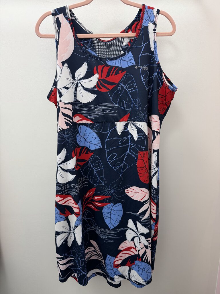 XXL-22/24 Floral Patterned Floral Mesh Tank Dress
