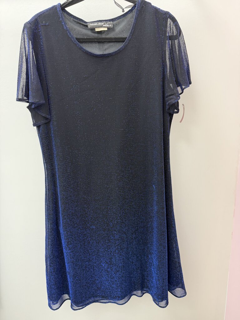 XL/14 S/S Scoop Sparkle Midi Dress